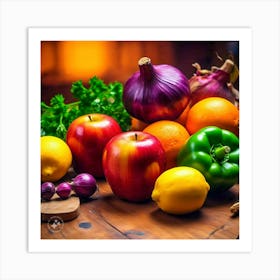 Fruits And Vegetables Art Print