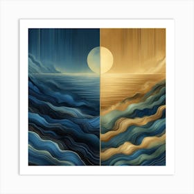 Ocean Canvas Print 1 Art Print