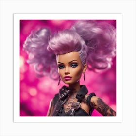 Punk Tattoo Barbie 1 Art Print