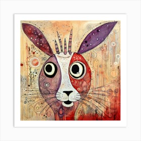 Abstract Artic Hare 2 Art Print