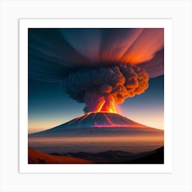 Concept crazy so art volcano Art Print