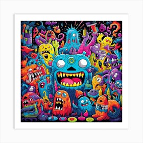 Monsters 1 Art Print