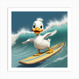 Duck Surfing 5 Art Print