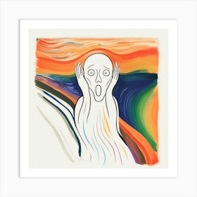 Scream Rainbow Art Print