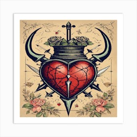 Heart Tattoo Art Print