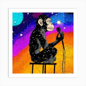 Tripping Monkey Art Print