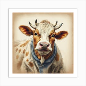 Cow Portrait 3 Art Print