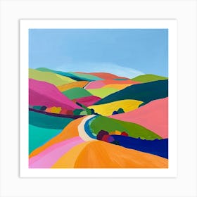 Colourful Abstract Exmoor National Park England 1 Art Print