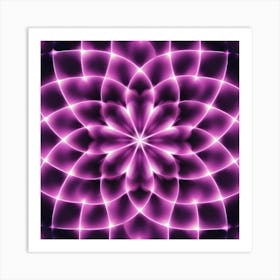 Abstract Purple Flower Art Print