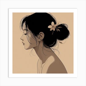 Portrait Of A Girl Art Print