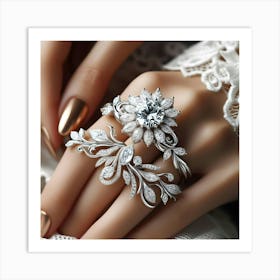 A Beautiful Design Diamond Wedding Set 2 Art Print