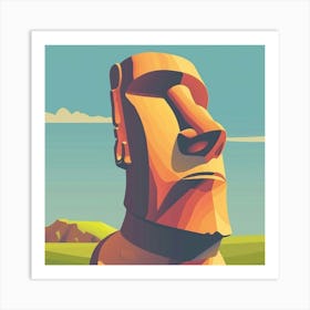 Moai Statue Art Print