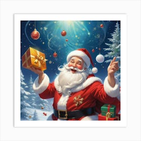 Albedobase Xl A Vibrant And Dynamic Portrayal Of Santa Claus B 3 Art Print