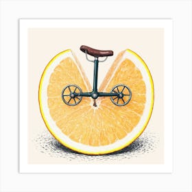 Orange Bicycle 17 Art Print