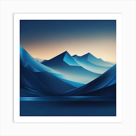 Abstract Mountain Landscape 1 Art Print