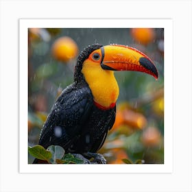 Toucan In The Rain 2 Art Print