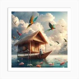 House On The Water Art Print