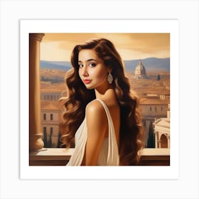 Legendary actress Himanee Bhatia With Long Hair Art Print