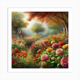 Garden Of Flowers Art Print