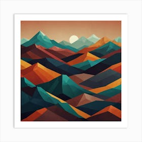 Abstract Mountains 12 Art Print