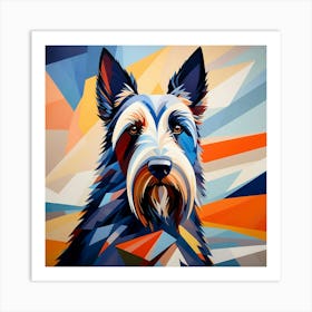 Abstract modernist Scottish terrier dog Art Print