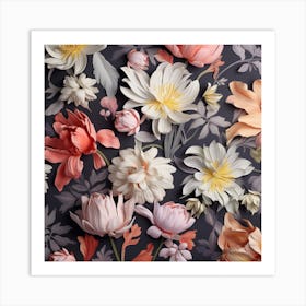 Floral Wallpaper Art Print