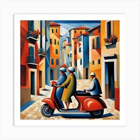 Italy Italia Cubism Art Print