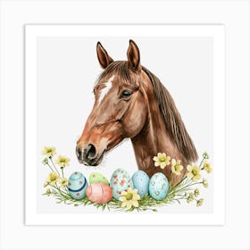 Easter Horse Art Print