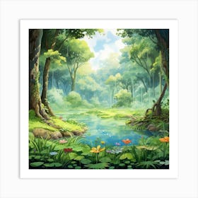 Forest Landscape Art Print