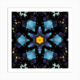 Psychedelic Star Pattern Art Print