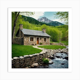 Stone House In The Mountains 3 Art Print