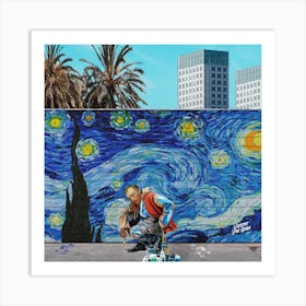 Van Gogh Graffiti Artist Art Print