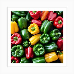 Colorful Peppers 66 Art Print