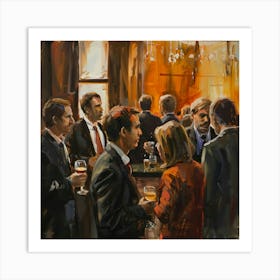 People At A Party Art Print