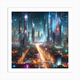 Futuristic City 3 Art Print