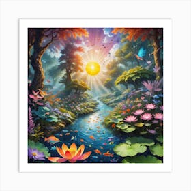 Lily Pond 3 Art Print