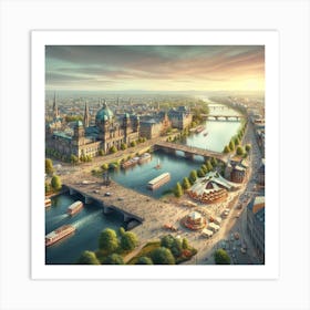 Berlin Cityscape 1 Art Print