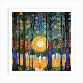 Sun In The Woods 6 Art Print