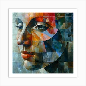 Abstract Portrait Of A Woman 6 Art Print