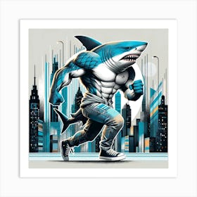 Sharks In The City Art Print