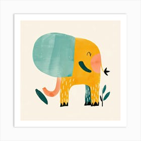 Charming Illustration Elephant 7 Art Print