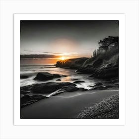 Sunset At The Beach 666 Art Print