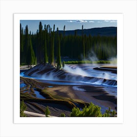 Yellowstone Hot Springs Art Print