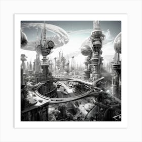 Futuristic City 35 Art Print