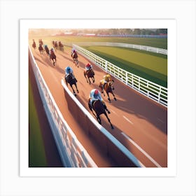 Horse Race 12 Art Print