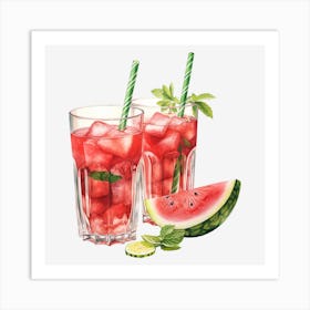 Watermelon Cocktail 19 Art Print