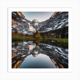 Reflection In A Lake 3 Art Print