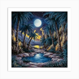 moonlit oasis 7 Art Print