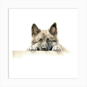 German Shepherd Dog Painting Art Print