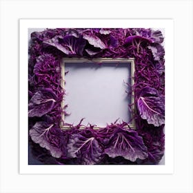 Frame Created From Red Cabbage Sprouts On Edges And Nothing In Middle Trending On Artstation Sharp (1) Art Print
